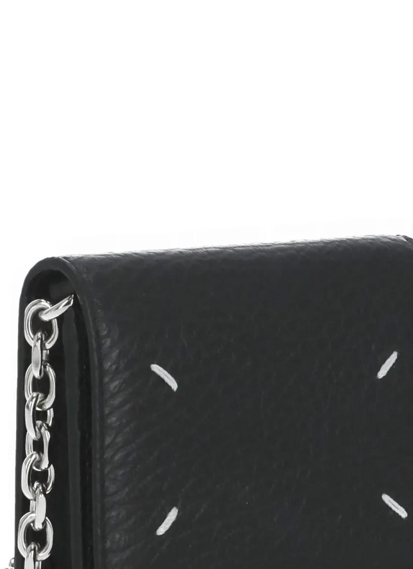 Thumbnail - Maison Margiela Portemonnaies - Black Pebbled Leather Wallet - Gr. unisize - in Schwarz - für Damen