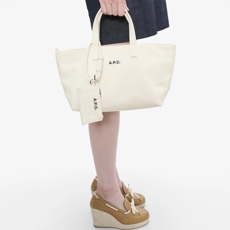 A.P.C. Tote Le Drummer Toile Small Aad Ecru(Image 3)