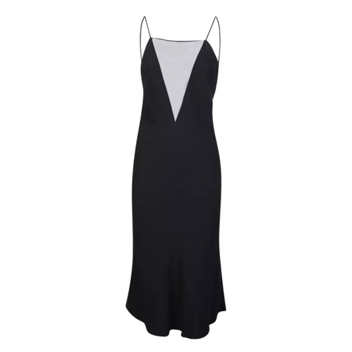 Stella McCartney Ultra-Sheer Mesh Insert Black Dress Neutrals Kleider