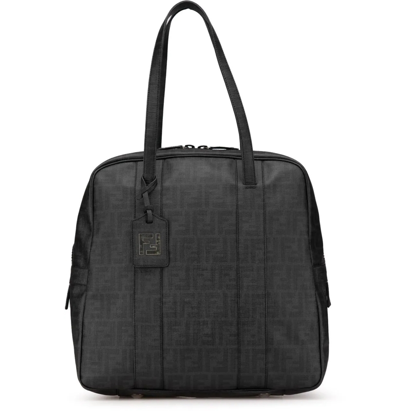 Fendi Tote Zucca Coated Canvas Handbag grau