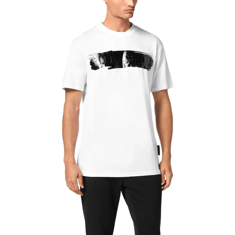 Plein Sport T-Shirt T-Shirt Rundhalsausschnitt Silver Brush weiss(Image 3)