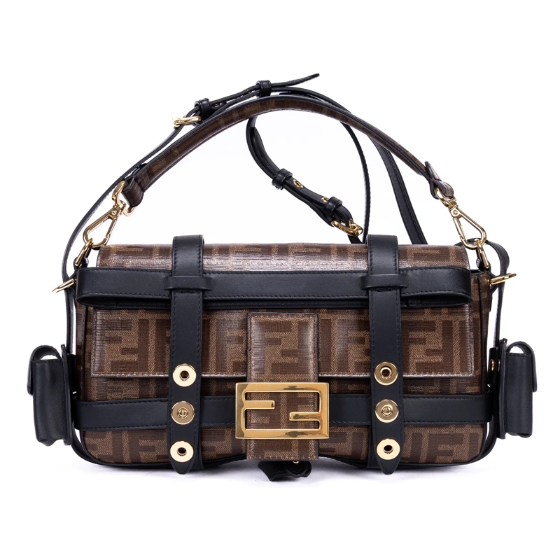Fendi Crossbody Bag Cage Baguette braun