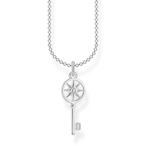 Thomas Sabo Necklace Key Pearl White Mellanlångt halsband