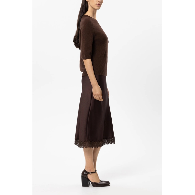 Luisa Cerano Trui Pullover aus Kaschmir-Mix marone(Image 3)