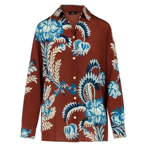 Etro Hemden Burgundy Silk Shirt Burgundy