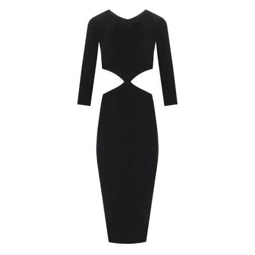 Elisabetta Franchi  Black Cut-Out Knitted Dress Black