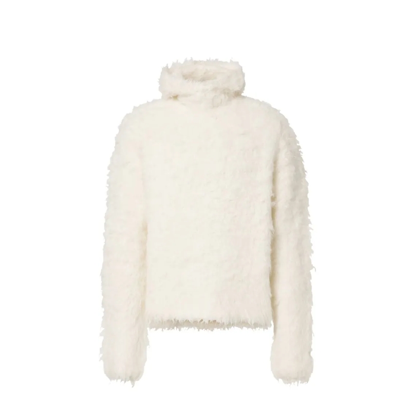 Acne Studios  Alpaca Blend Hooded Sweatshirt Neutrals