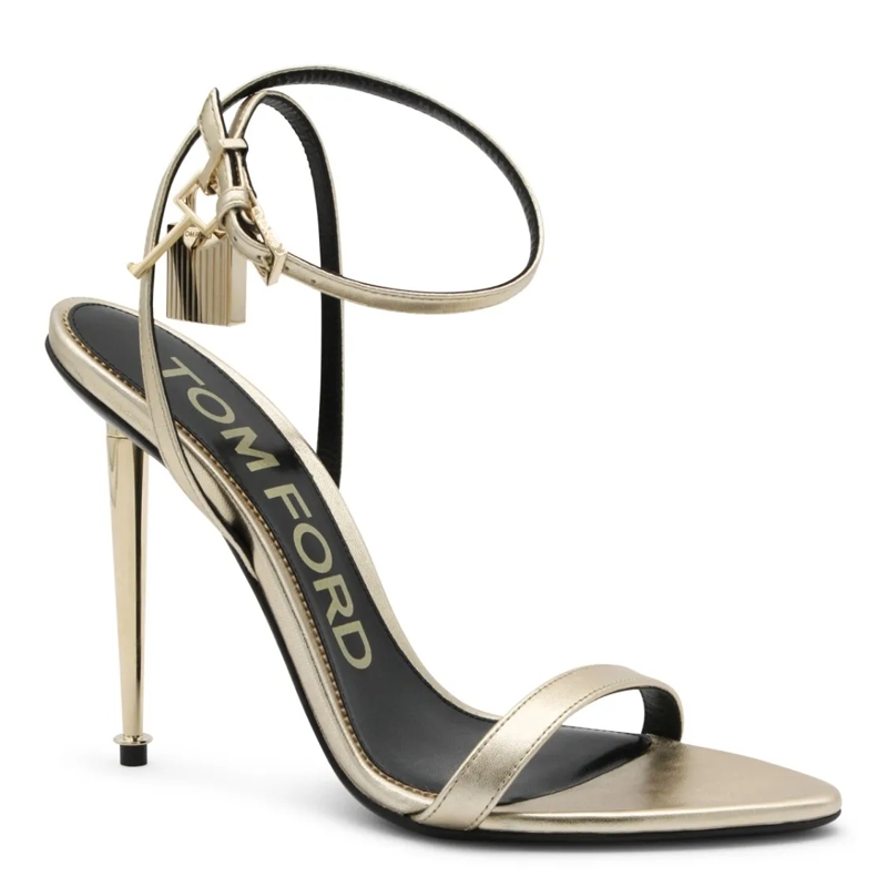 Tom Ford Sandalen Metallic Gold Sandals With Minimalist Design Gold