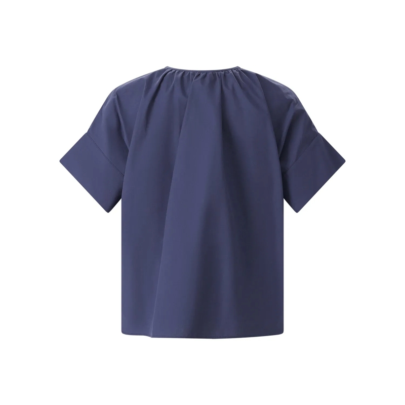 WEEKEND Max Mara Bluse Hemdbluse Educata aus Baumwolle blau(Image 2)