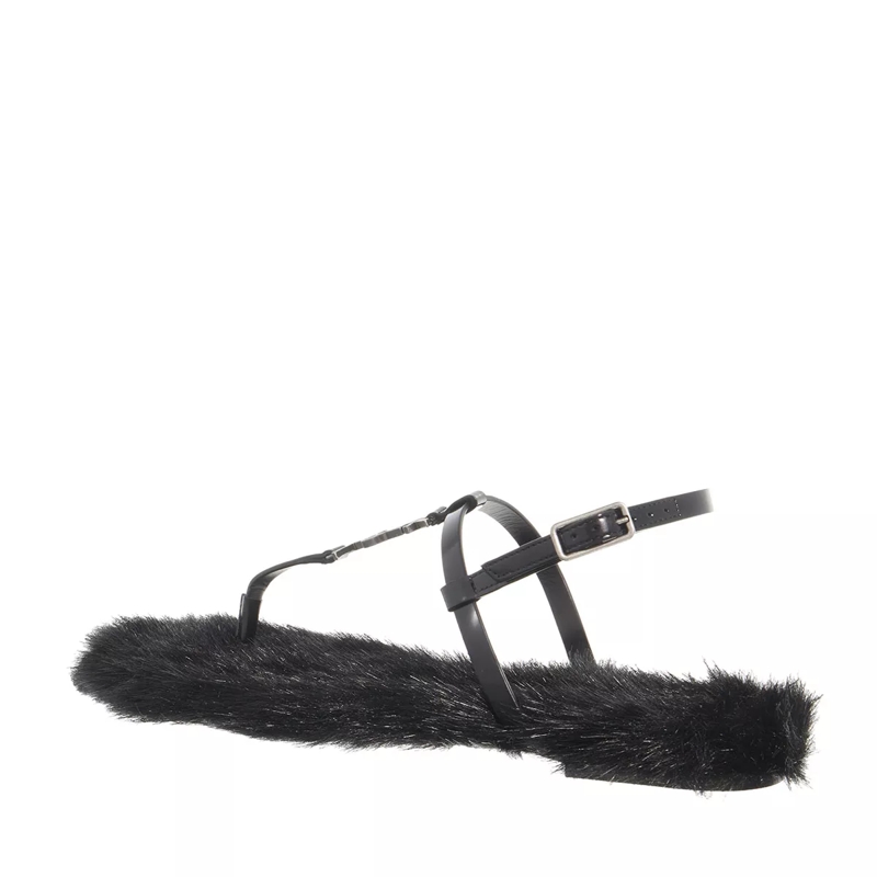 Saint Laurent Riemchensandalen Flat Leather Sole Cassandra Sandals Black(Image 2)
