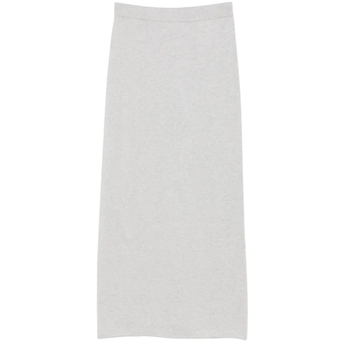 Lisa Yang Midi-Röcke Light Grey Charlotta Midi Skirt Grey