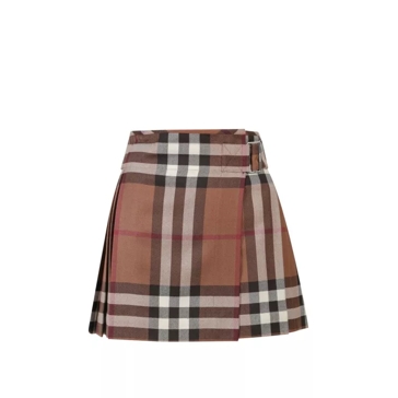 Burberry wool hotsell skirt grey