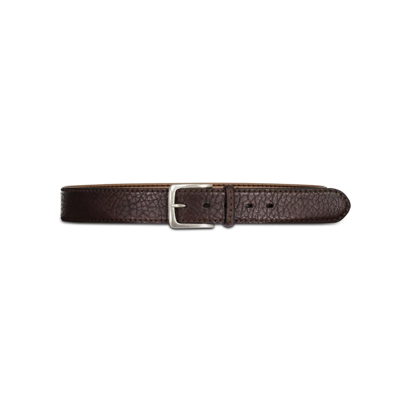 Fausto Colato Ceinture Gürtel aus Bison-Leder grau(Image 2)