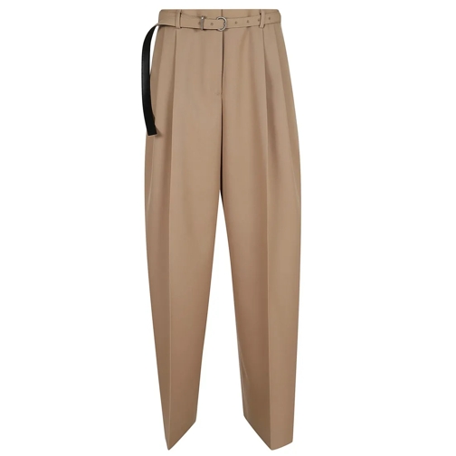 Jil Sander  Wool Gabardine Trousers Brown