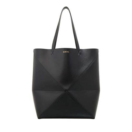 Loewe Shopping Large Puzzle Fold Bag Black Shoppingväska