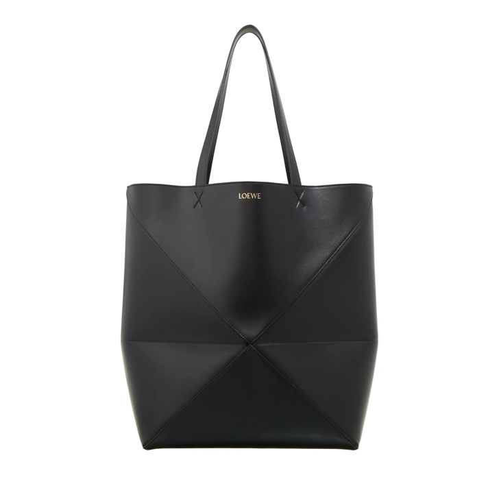 Loewe Shopping Large Puzzle Fold Bag Black Shopper