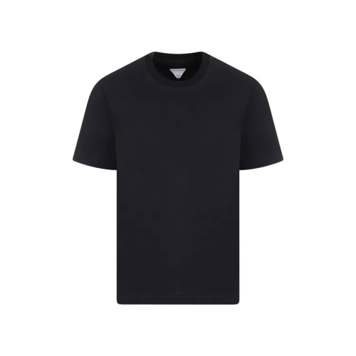 Bottega Veneta Blue Cotton T-Shirt Black 