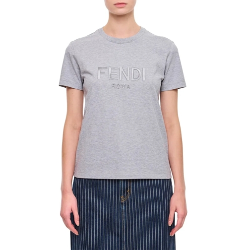 Fendi T-shirts Fendi Roma Jersey T-Shirt Grey