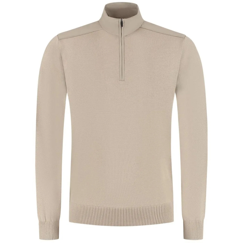 Paul & Shark  Men's Knitted Wool Zipped Sweater beige