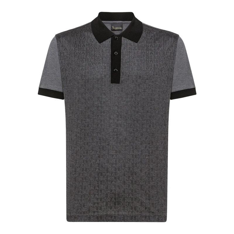 BILLIONAIRE Top Poloshirt grau