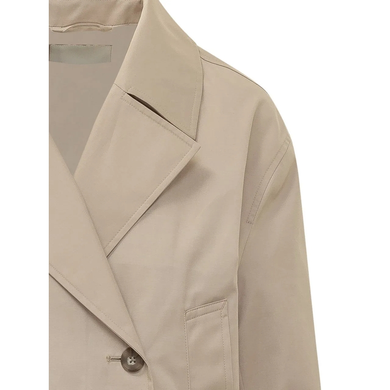 Calvin Klein Trenchcoat Giacca Corta Doppiopetto con Revers beige(Image 4)