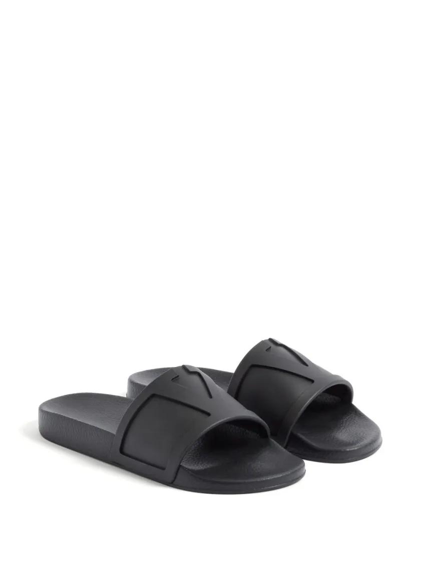 Thumbnail - Valentino Garavani Loafer - Maxi Vlogo Signature Black Slipper With Moulded Fo - Gr. 41 (EU) - in Schwarz - für Damen
