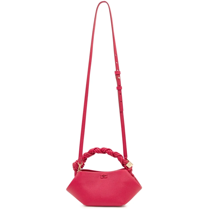 GANNI Tote Borsa Bou Mini con Manico Intrecciato rose(Image 2)