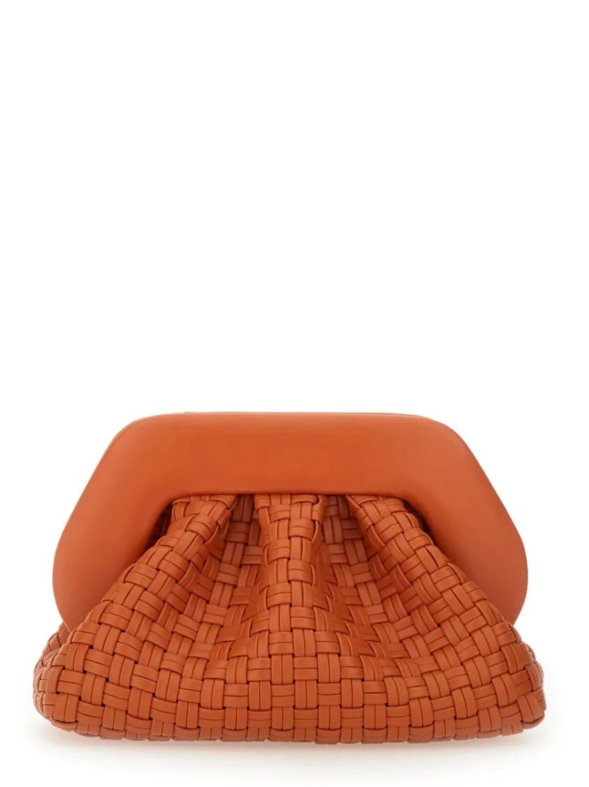 Themoirè Clutches "Tia Weaved" Micro Clutch in oranje