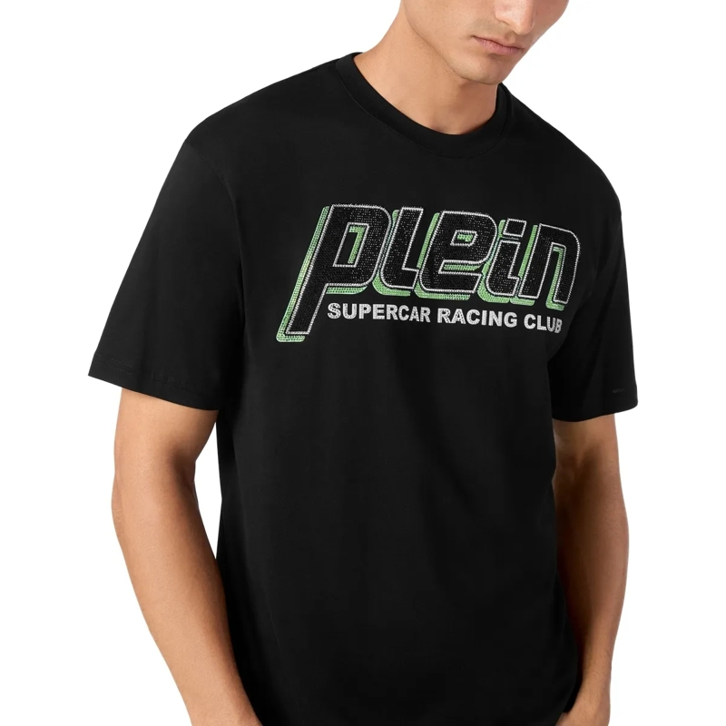 Philipp Plein T-Shirt T-Shirt Racing Mit Schmucksteinen schwarz(Image 5)