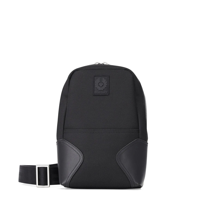 Belstaff Sac à bandoulière Umhängetasche Nicholls mit Rindsleder schwarz