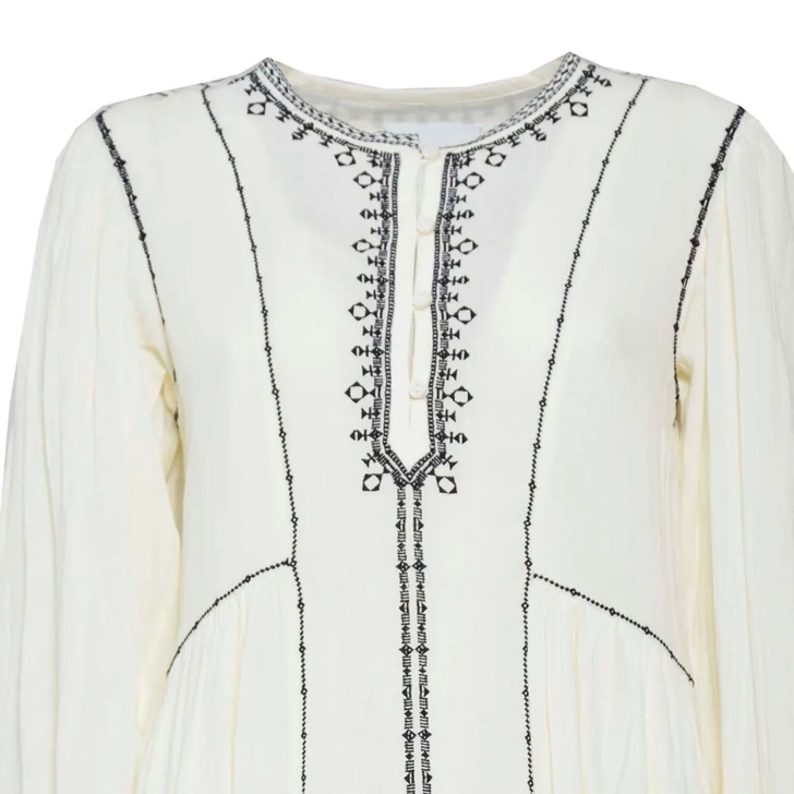 オールインワン・サロペット Isabel Marant Etoile Pippa Long Dress In Ecru Cotton With Etoile Isabel Marant Pippa Long Dress In Ecru Cotton With