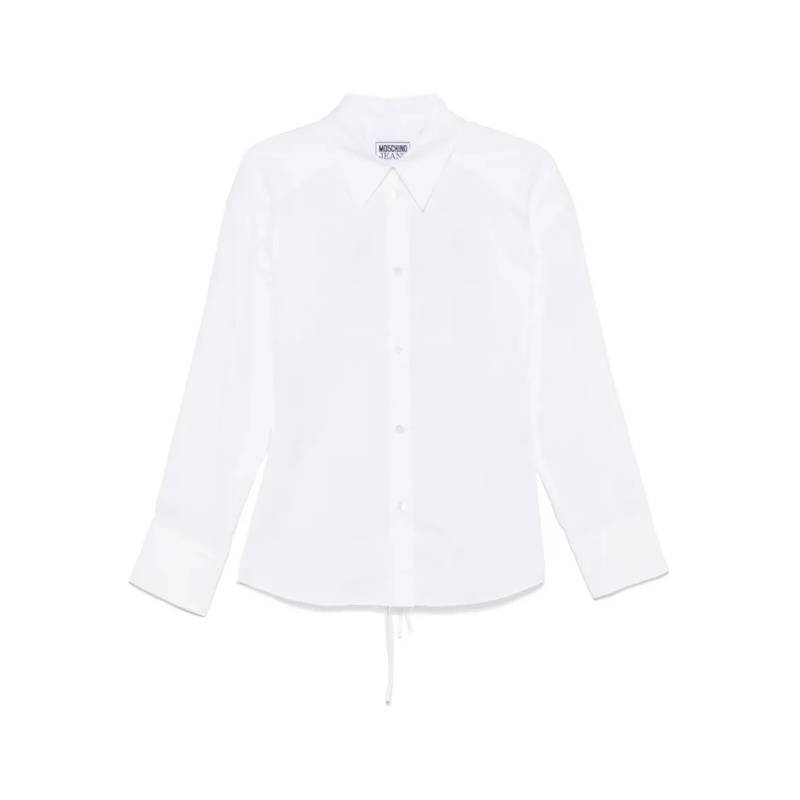 Moschino Hemd Structured Collar Button-Down Shirt White