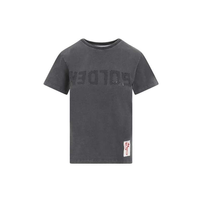Golden Goose T-shirt Anthracite Cotton T-Shirt Grey