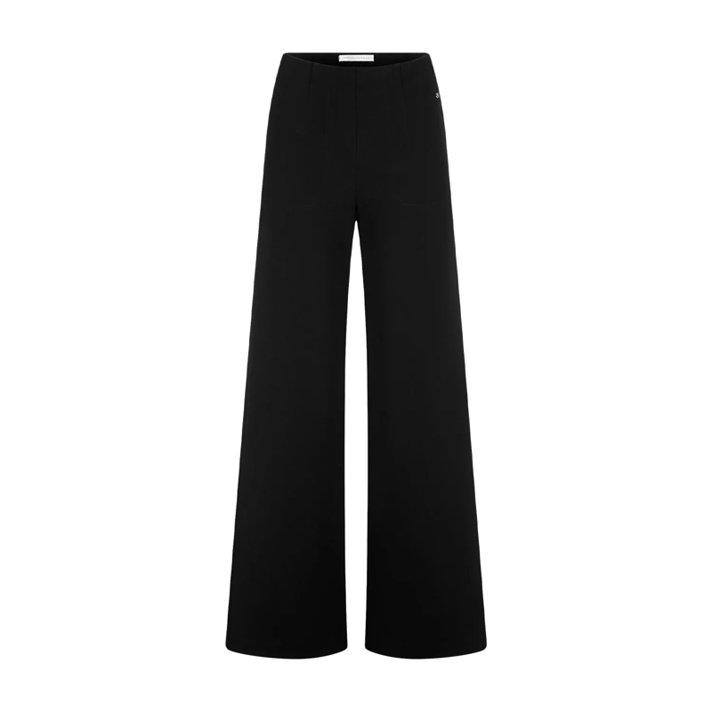 Raffaelo Rossi Pantalons décontractés Stoffhose Vika mit weitem Bein Schwarz