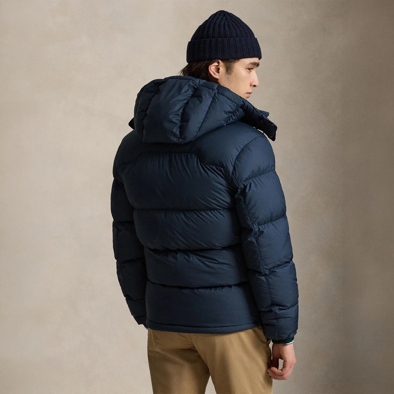 Polo Ralph Lauren Daunenjacke Gorham Down Jacket In Navy Blue Fabric Blue(Image 5)