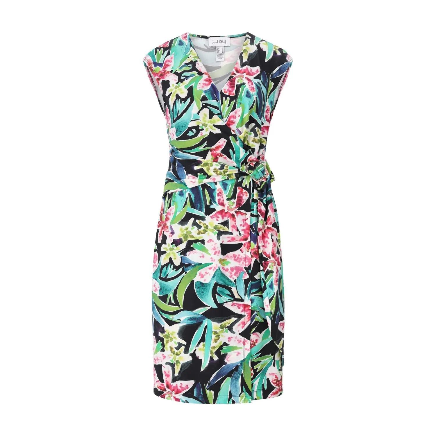 Thumbnail - Joseph Ribkoff - Midikleid mit Blumenprint - Größe 44 - bunt