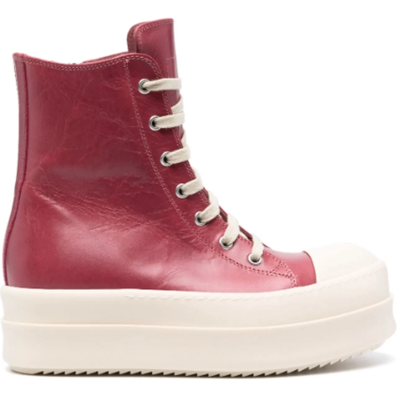 Rick Owens Low-Top-Sneaker Scarpe In Pelle Mega Bumper Sneakers Thulian/milk/ rose