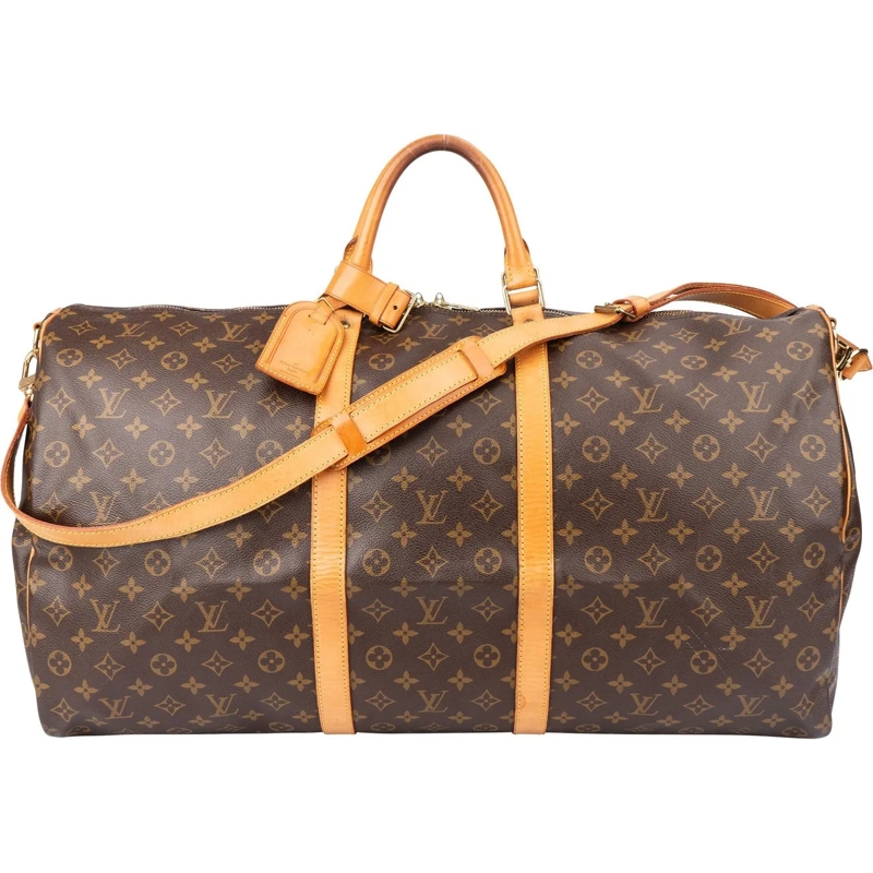 Louis Vuitton Tote Louis Vuitton Canvas Monogram Keepall 60 Bandoulie braun