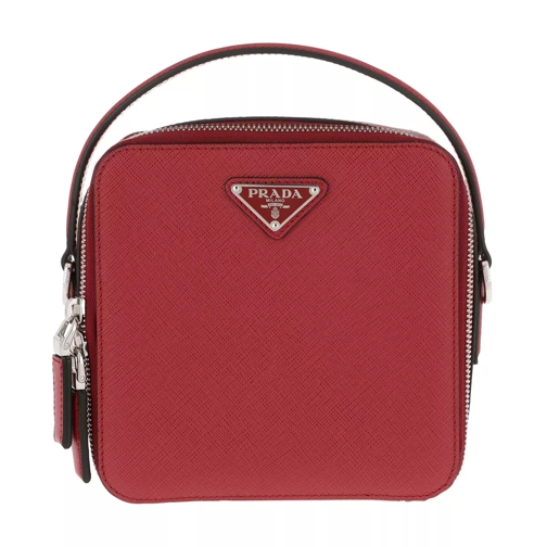 Prada Brique Bag Leather Red Liten väska