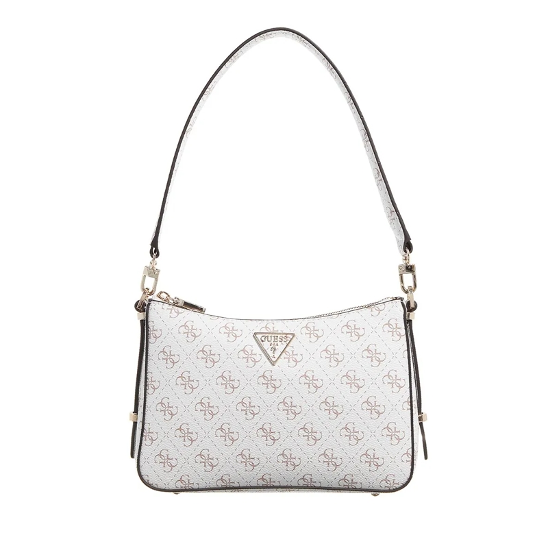 Guess Schultertasche Eco Erica Top Zip Shoulder Bag Cream Logo