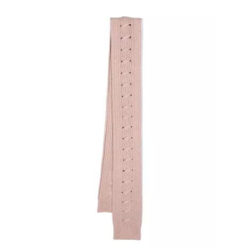 Lorena Antoniazzi  Cable-Knit Cashmere Scarf Pink