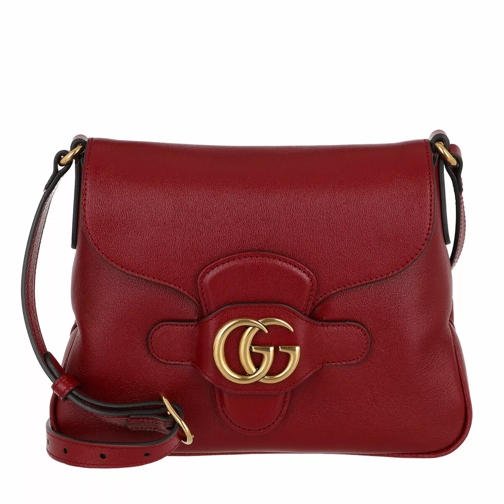Gucci GG Dhalia Crossbody Bag Leather New Cherry Red Cross body-väskor