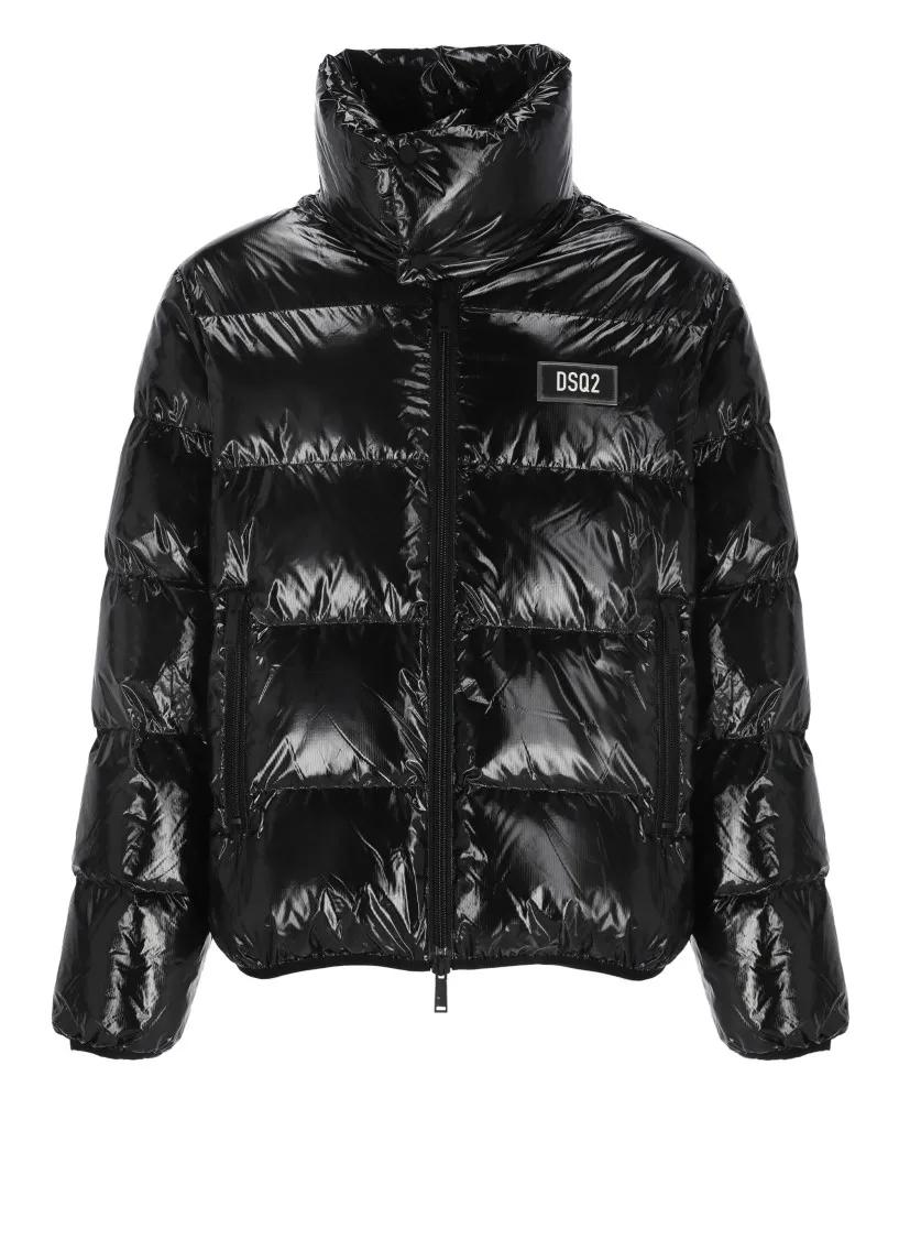 Dsquared2 - Quilted Down Jacket With Logo - Größe 50 - schwarz