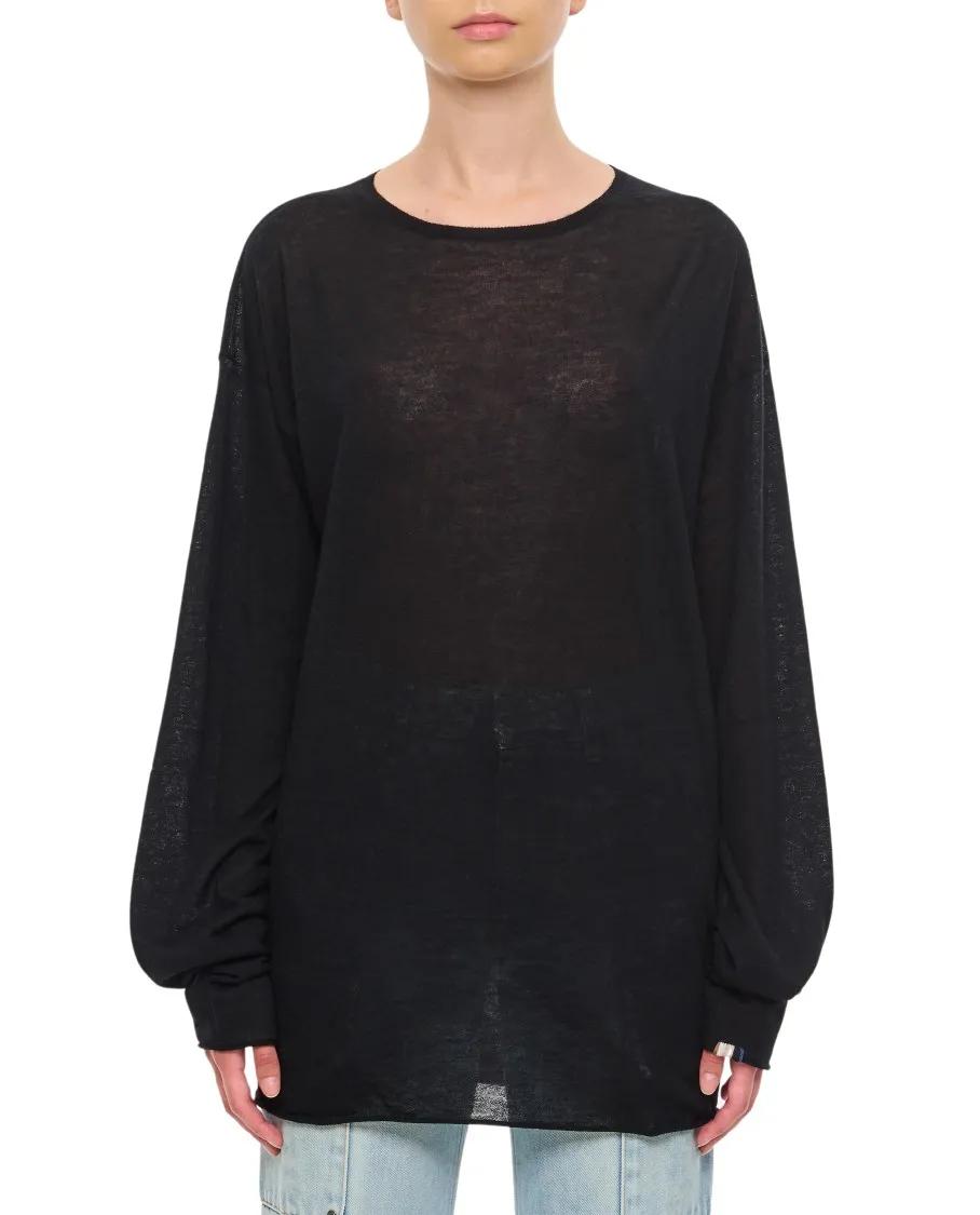 Extreme Cashmere - Gemini Cashmere Round Neck Sweater - Größe ONE SIZE - schwarz