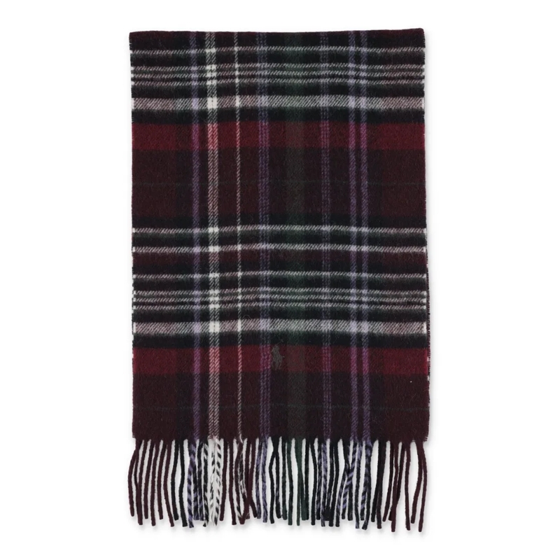 Polo Ralph Lauren Écharpe légère Classic Check Scarf In Deep Burgundy Burgundy