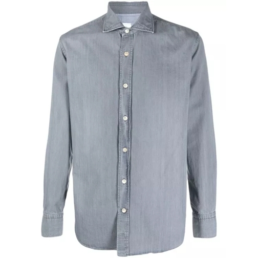 Eleventy Gray Melange Shirt Grey 