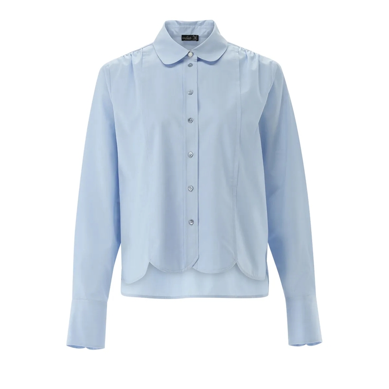 VAN LAACK Bluse Bluse Modern Fit Uni blau