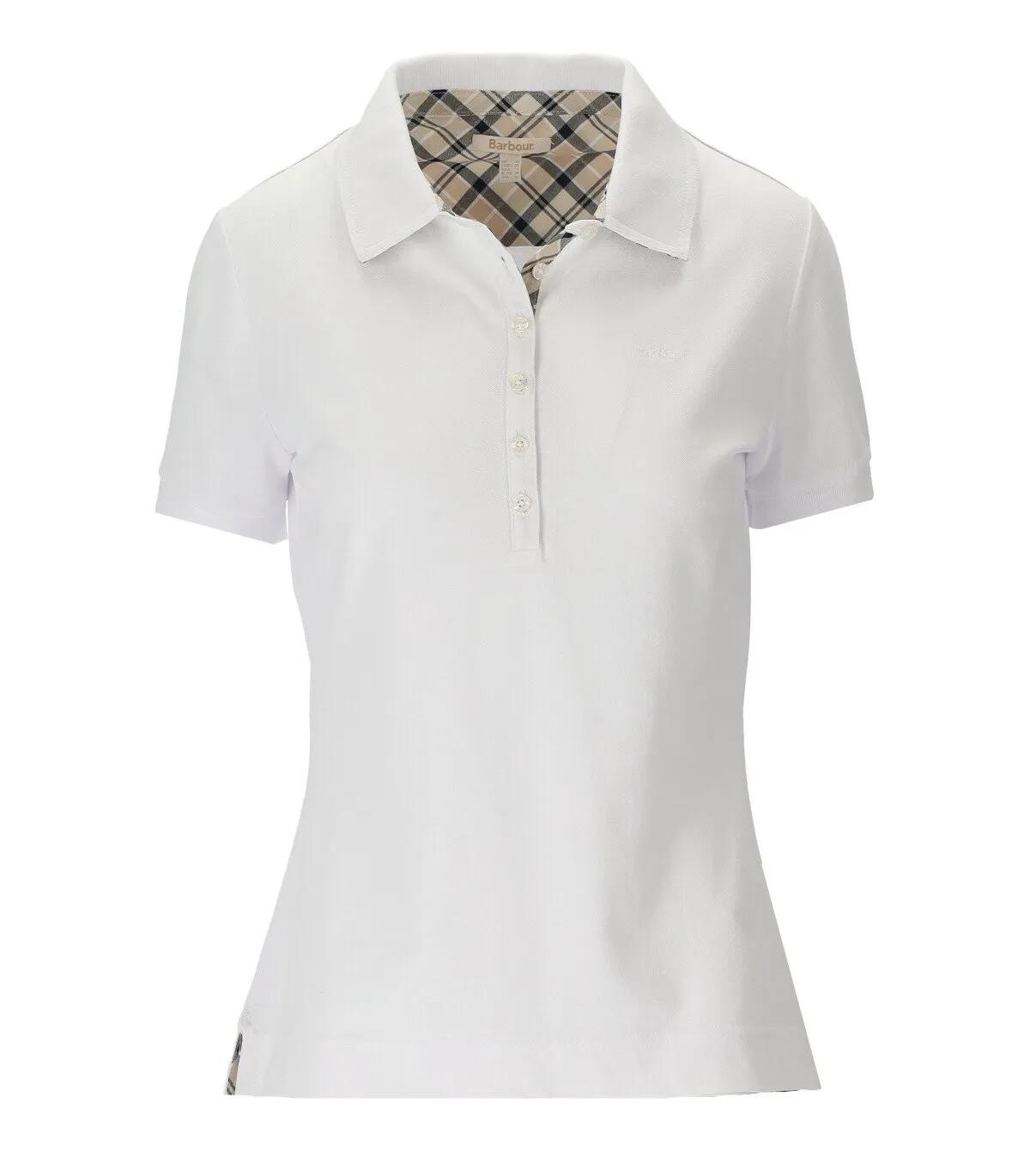 Barbour - BARBOUR PORTSDOWN WEISS POLOSHIRT - Größe 44 - weiß