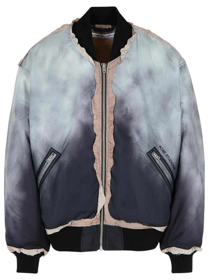 Acne Studios - %27Over%27 Grey Nylon Bomber Jacket - Größe 46 - grau