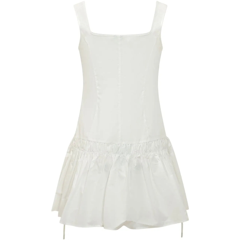 Pinko Minikleid Abito Smanicato con Gonna Arricciata weiß(Image 2)